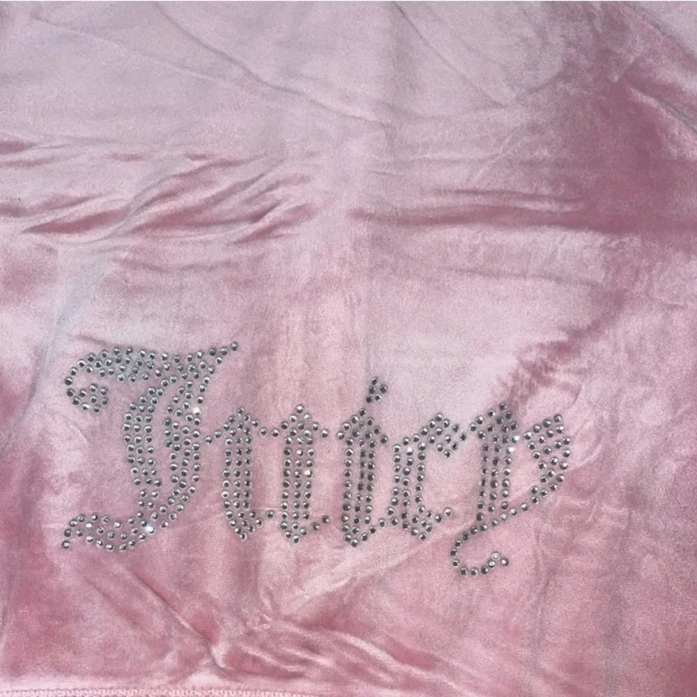 NEW! JUICY COUTURE Velour OG small Bling Tracksuit Set in pink
